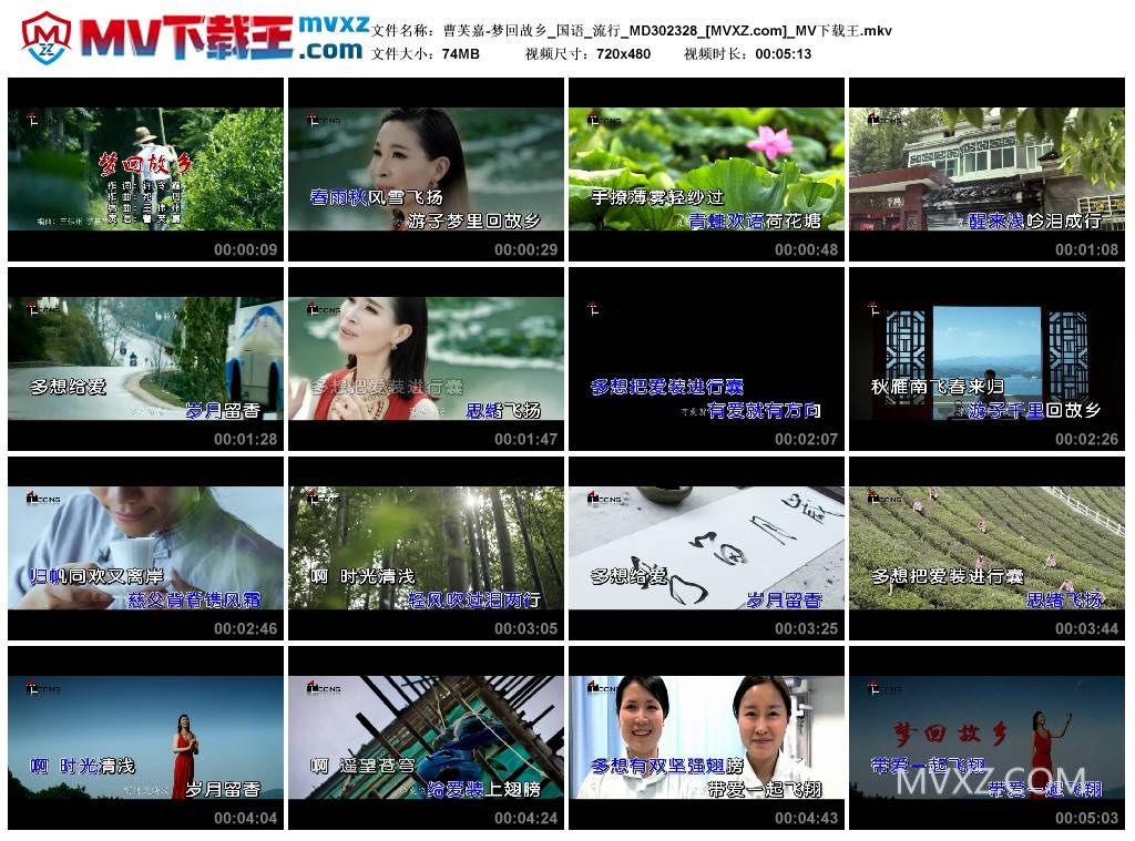 曹芙嘉-梦回故乡_国语_流行_MD302328